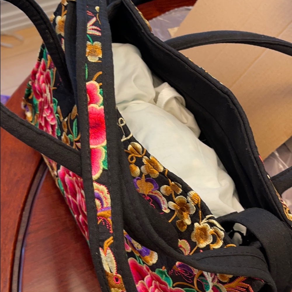 Embroidered Tote/Crossbody - Picture 2 of 6